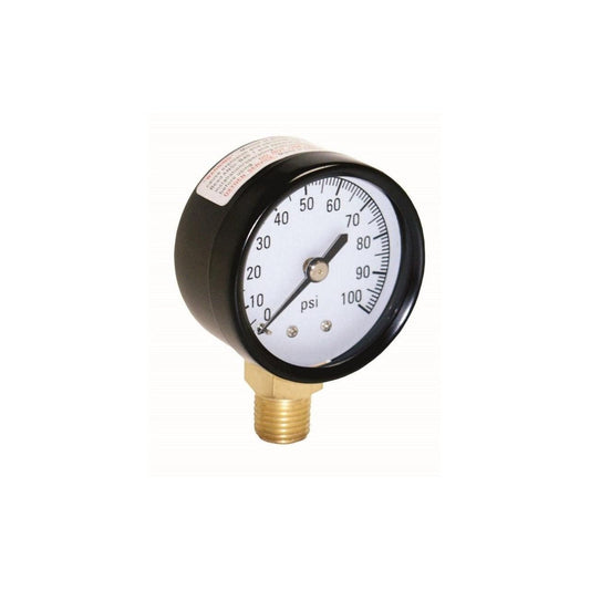 100# Pressure Gauge, Steel Case, 1/4" NPT - House of Pumps