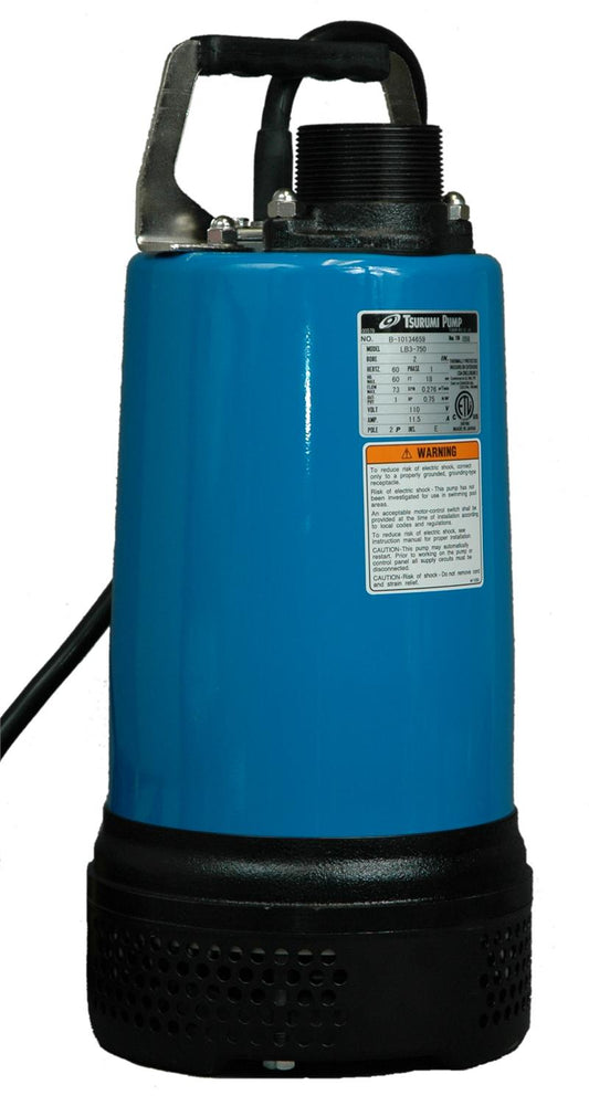 Tasurumi LB - 800, Submersible Pump, 1 HP, 115V, 2 Disch, 80 GPM, Manual - House of Pumps