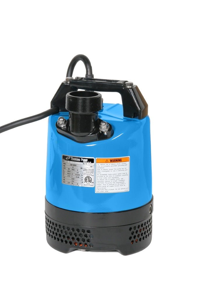 Tsurumi LB-480A, Submersible Pump, 3/4 HP, 110V, 2 Disch, 60 GPM